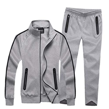 Real Spark Men's Athletic Full Zip Tracksuit for Active Lifestyle