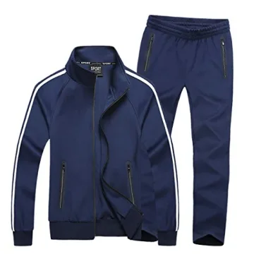 Real Spark Men's Athletic Full Zip Tracksuit for Active Lifestyle