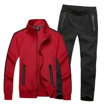 Real Spark Men's Athletic Full Zip Tracksuit for Active Lifestyle