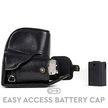 MegaGear Leather Camera Case for Sony Alpha A6300 & A6000