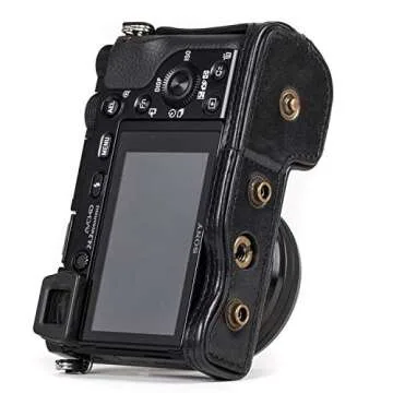 MegaGear Leather Camera Case for Sony Alpha A6300 & A6000