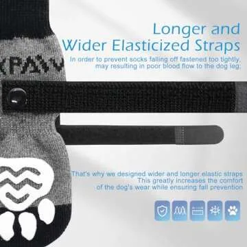 EXPAWLORER Anti-Slip Dog Socks to Prevent Licking Paws,Dog Shoes for Hot/Cold Pavement,Best Paw Protector Traction Control on Hardwood Floor,Dog Booties for Puppy Small Medium Large Senior Dogs