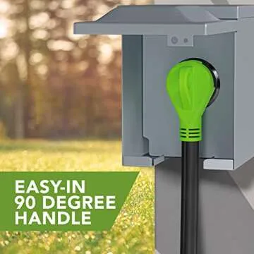 Leisure Cords 30A Male to 15A Female RV Adapter Cable