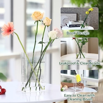 Stylish ONEDONE Book Vase for Flowers and Decor
