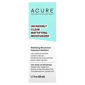 Acure Incredibly Clear, Mattifying Moisturizer, 1.7 fl oz (50 ml) (Pack of 2)