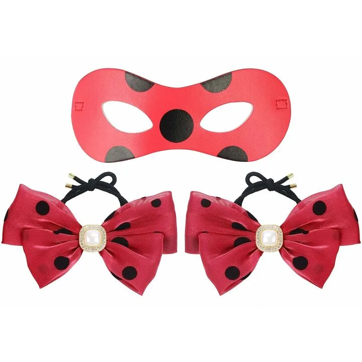 DAZCOS Blue Anime Cosplay Wig with Eyepatch & Bow