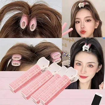 Pink Velcro Hair Rollers for Effortless Volume and Style