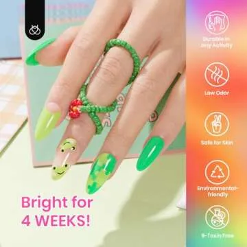 Beetles Nail Art Gel Liner Nail Polish Set - 6 Neon Gel Nail Polish Colors Hot Pink Orange Blue Yellow Paint for Nails Built Thin Brush in Bottle Soak off Uv LED Lamp Nails Art