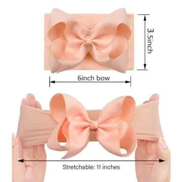 Yxiang 20pcs Baby Headbands with Big Bow Set for Kids