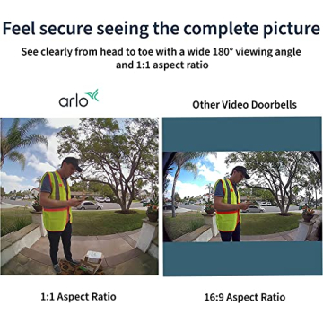 Arlo Essential Wireless Video Doorbell - Renewed 180° HD