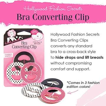 Hollywood Fashion Secrets Bra Converting Clips, 3 Count