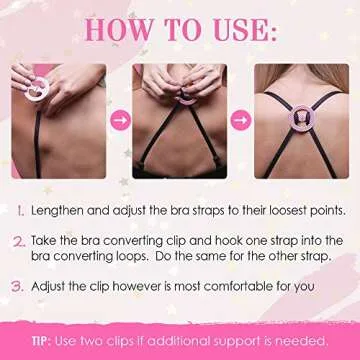 Hollywood Fashion Secrets Bra Converting Clips, 3 Count