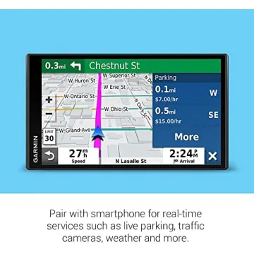 Garmin DriveSmart 65 & Traffic: GPS Navigator with a 6.95 inches Display, Hands-Free Calling, Included Traffic alerts and Information to enrich Road Trips (Renewed)