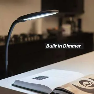 Brightech Litespan Slim LED Lamp, Modern Floor Reading Lamp Over Chair for Living Rooms & Offices, Tall Lamp with Adjustable Gooseneck, Crafts Work Light, Dimmable Standing Lamp for Bedroom - Black