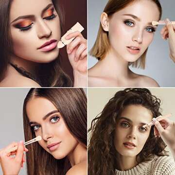 Travel Makeup Brushes Set, START MAKERS Retractable 8 in 1 Mini Powder Brush Beauty Sponge Blender, Premium Portable Foundation Blush Concealers Eyeshadow Make up Brush Set with Storage Boxes (Pink)