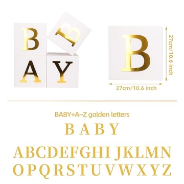 Stylish Baby Shower Boxes with Gold Letters for Events