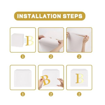 Stylish Baby Shower Boxes with Gold Letters for Events