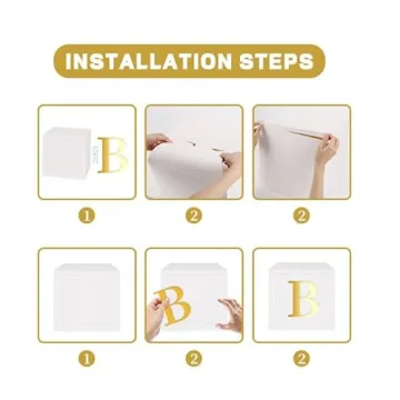 Stylish Baby Shower Boxes with Gold Letters for Events