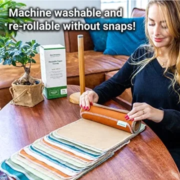 Reusable Paper Towels - Value Pack of 24 Paperless Towels! 100% Cotton, Super Soft, Absorbent, Washable and Made To Last Cut Back Waste Less with our Cloth By ZeroWastely