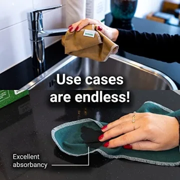 Reusable Paper Towels - Value Pack of 24 Paperless Towels! 100% Cotton, Super Soft, Absorbent, Washable and Made To Last Cut Back Waste Less with our Cloth By ZeroWastely