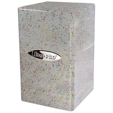 Ultra Pro - Satin Tower 100+ Card Deck Box (Glitter Crystal) - Protect Your Gaming Cards, Sports Car...