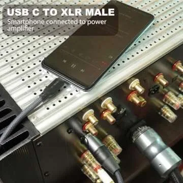 HUALEU USB C to XLR Male Output Audio Cable 24Bit