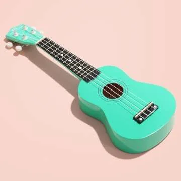 MUSTAR Soprano Ukulele or Beginners - 21 Inch Small Guitar Ukulele for Kids & Adults Birthday Holiday Present, Gig Bag, Digital Tuner, Strap, Picks, All in One Kit, Basswood Ukuleles Starter Kit