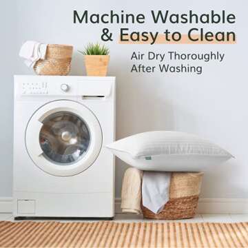 Premium Queen Size Bed Pillows - Set of 2, 20"x28", Cooling Hotel Quality, Down Alternative Fill, Medium Firm Support, Luxury Softness for Side, Back, and Stomach Sleepers