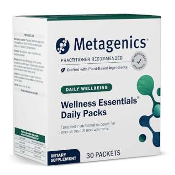 Metagenics Wellness Essentials - 30 Count, OmegaGenics EPA-DHA 1000-60 Softgels, and D3 5000-120 Softgels