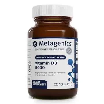 Metagenics Wellness Essentials - 30 Count, OmegaGenics EPA-DHA 1000-60 Softgels, and D3 5000-120 Softgels