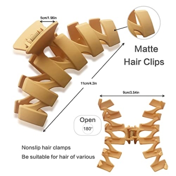 Large Non Slip Hair Clips for All Hair Types - 6 Pack