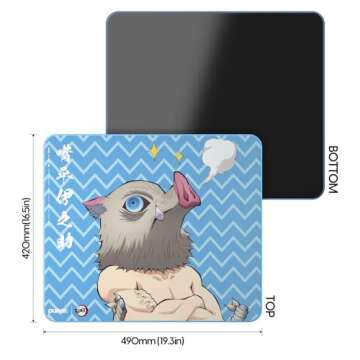 PulsarGamingGears x Demon Slayer - ES2 Esports Professional Level Gaming Mouse Pad/Mat 3mm Thickness Anti-Slip Base Anti-Fray Precision Stitching 19.3in x 16.5in (XL, Inosuke)