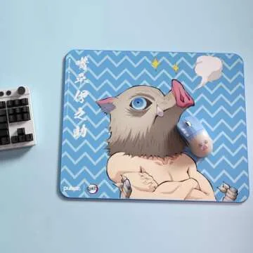 PulsarGamingGears x Demon Slayer - ES2 Esports Professional Level Gaming Mouse Pad/Mat 3mm Thickness Anti-Slip Base Anti-Fray Precision Stitching 19.3in x 16.5in (XL, Inosuke)