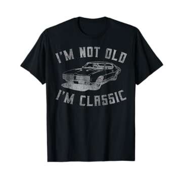 Classic Car Lover's Humor Tee - Retro Vintage Design for Men & Women