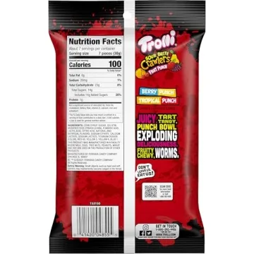 Trolli Sour Brite Crawlers Gummy Worms 7.2 oz