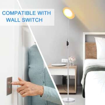 JOOFO 30W Floor Lamp with Remote and Color Control - Platinum