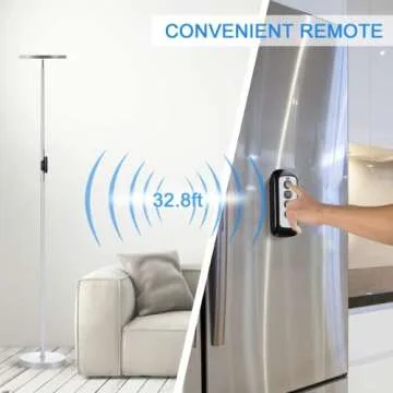 JOOFO 30W Floor Lamp with Remote and Color Control - Platinum