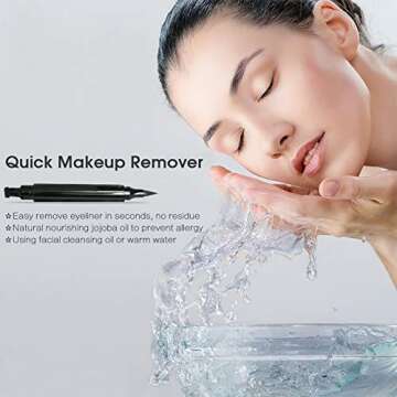 BONNIESTORE Winged Eyeliner Stamp 2 Pack,Dual-ended Eyeliner Stamp for Perfect Wing Cat Eyes,Long Lasting Liquid Eyeliner Pen Waterproof Smudge Proof Smudge Proof for All Eye Shapes