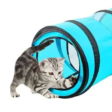 Interactive PAWISE Collapsible Cat Tunnel for Fun Play