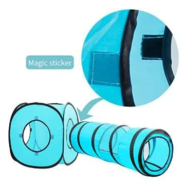 Interactive PAWISE Collapsible Cat Tunnel for Fun Play
