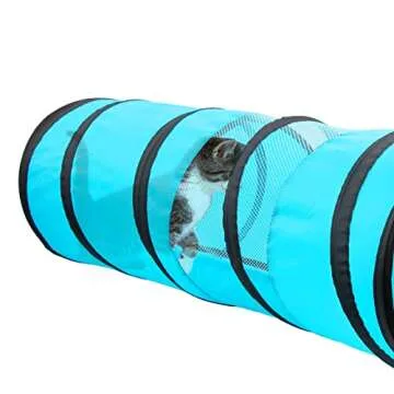 Interactive PAWISE Collapsible Cat Tunnel for Fun Play