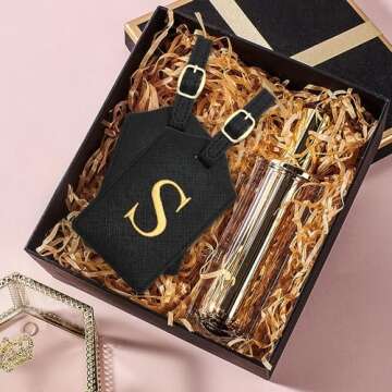 Embroidered Initial Luggage Tags for Stylish Travelers