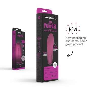 Superfeet All-Purpose Women's High Impact Support Insoles (Berry) - Trim-To-Fit Orthotic Arch Suppor...
