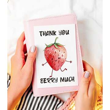 32 Funny Thank You Cards wtih Envelopes & Stickers,Fun Greeting Note Cards 4 x 6 in,Bulk Boxed Set A...