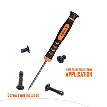 TECKMAN T5 Torx Screwdriver, 6-pointed Precision Screwdriver for Laptop and Macbook Air Battery Disa...