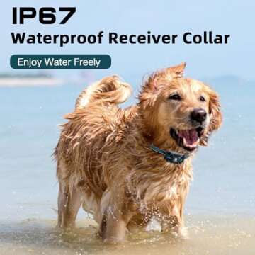 Bousnic Dog Shock Collar - 3300Ft Training Collar with Remote for 5-120lbs Small Medium Large Dogs Rechargeable Waterproof e Collar with Beep (1-8), Shake(1-16), Safe Shock(1-99) Modes (Blue)