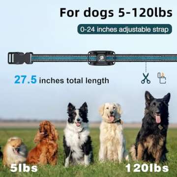 Bousnic Dog Shock Collar - 3300Ft Training Collar with Remote for 5-120lbs Small Medium Large Dogs Rechargeable Waterproof e Collar with Beep (1-8), Shake(1-16), Safe Shock(1-99) Modes (Blue)