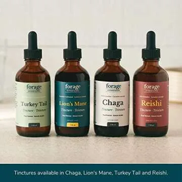 Forage Hyperfoods- Original Canadian Grown Lion's Mane Mushroom Superfood Liquid Supplement Extract Tincture, Vegan, Non-GMO, Natural Brain Aid- Memory Improvement and Nerve Support 118ML