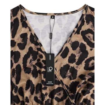 OUGES Women's 2025 Summer Short Sleeve V-Neck Floral Short Party Dress with Pockets(FloralN,M)