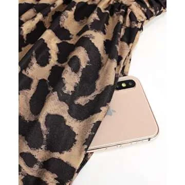 OUGES Floral Summer V-Neck Dress with Pockets